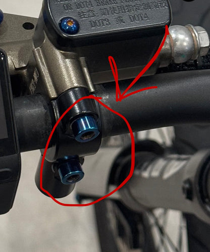 Titanium ultrabee brake clamp bolts